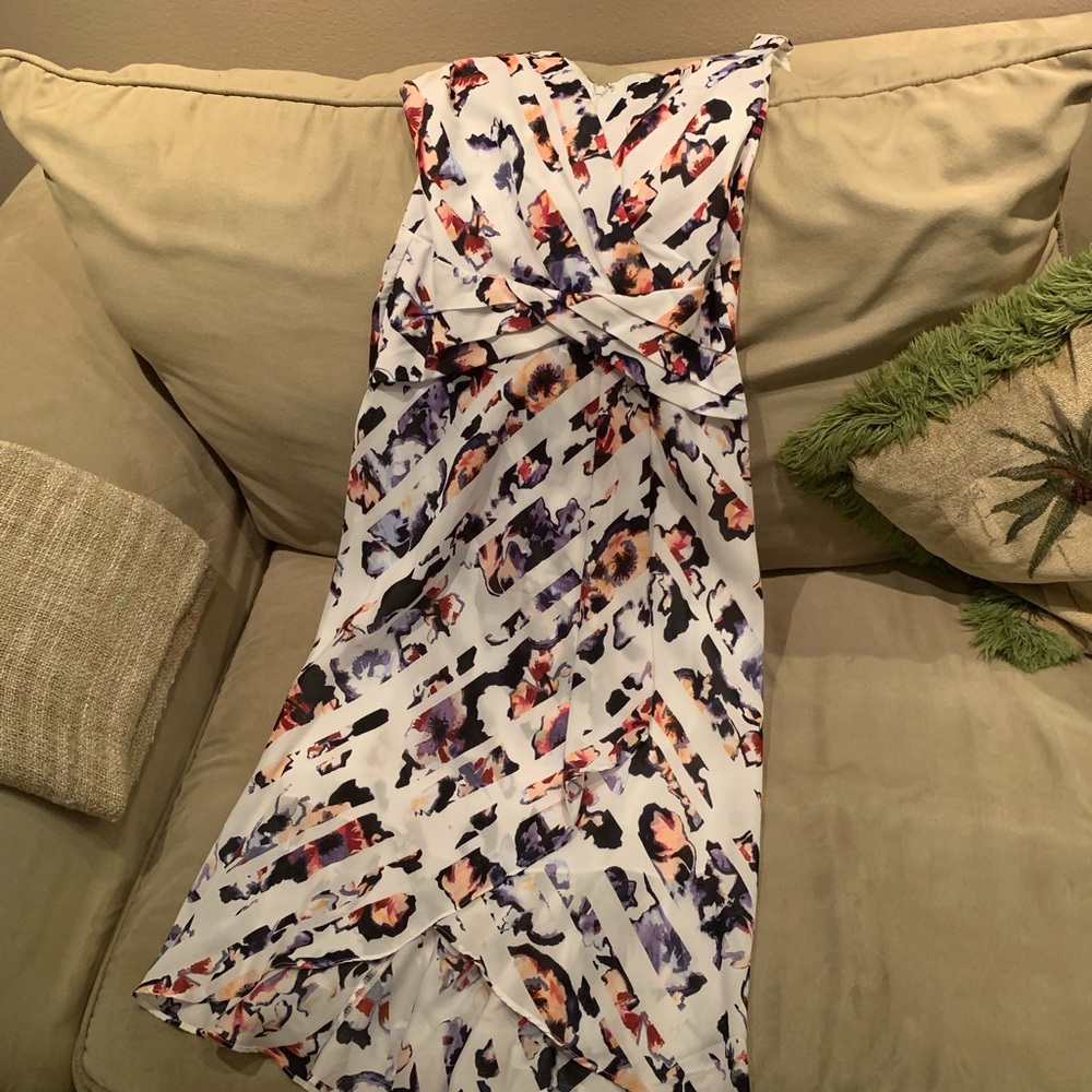 White House Black Market Floral Watercolor Dress